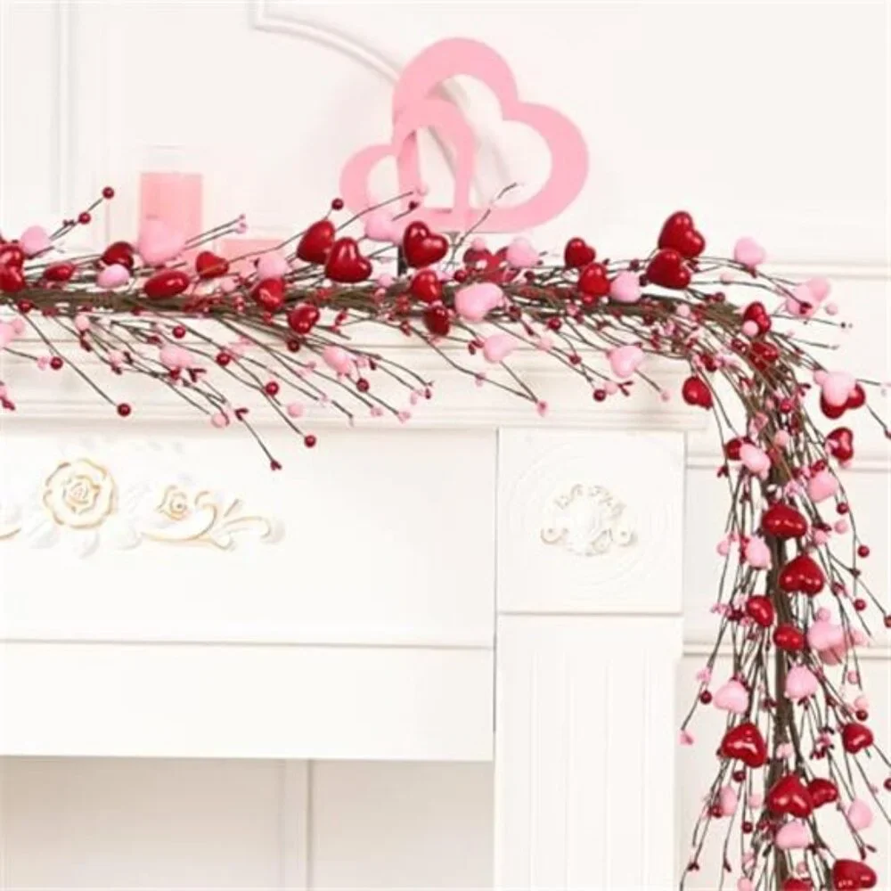 Valentine's Day Decor, 6 Ft Valentine's Day Garland for Mantel, Valentines Day